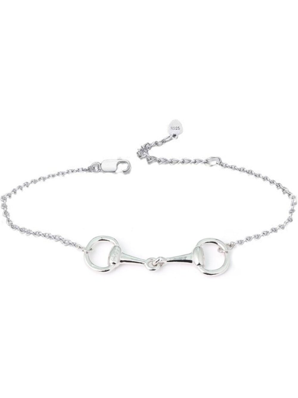 Adjustable 925 Silver-Plated Horse Bit Bracelet - Perfect Gift for Horse Lovers!